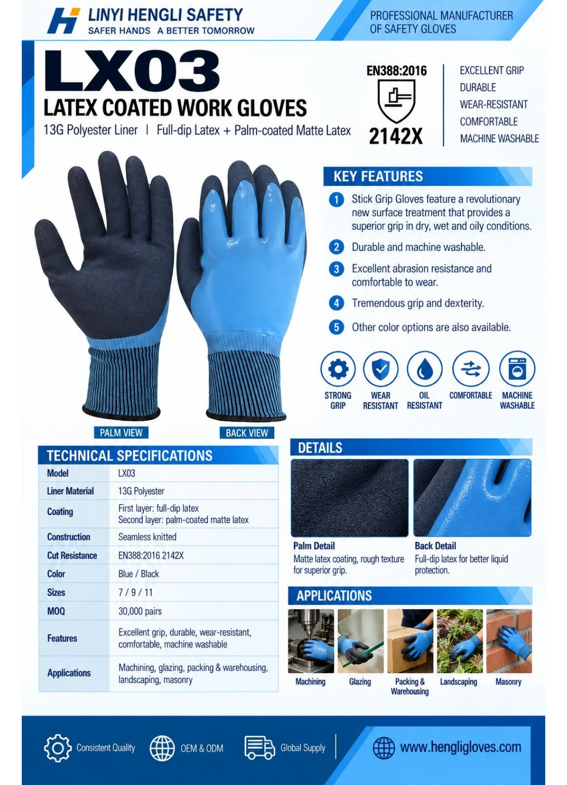 LX03 product details and specification sheet