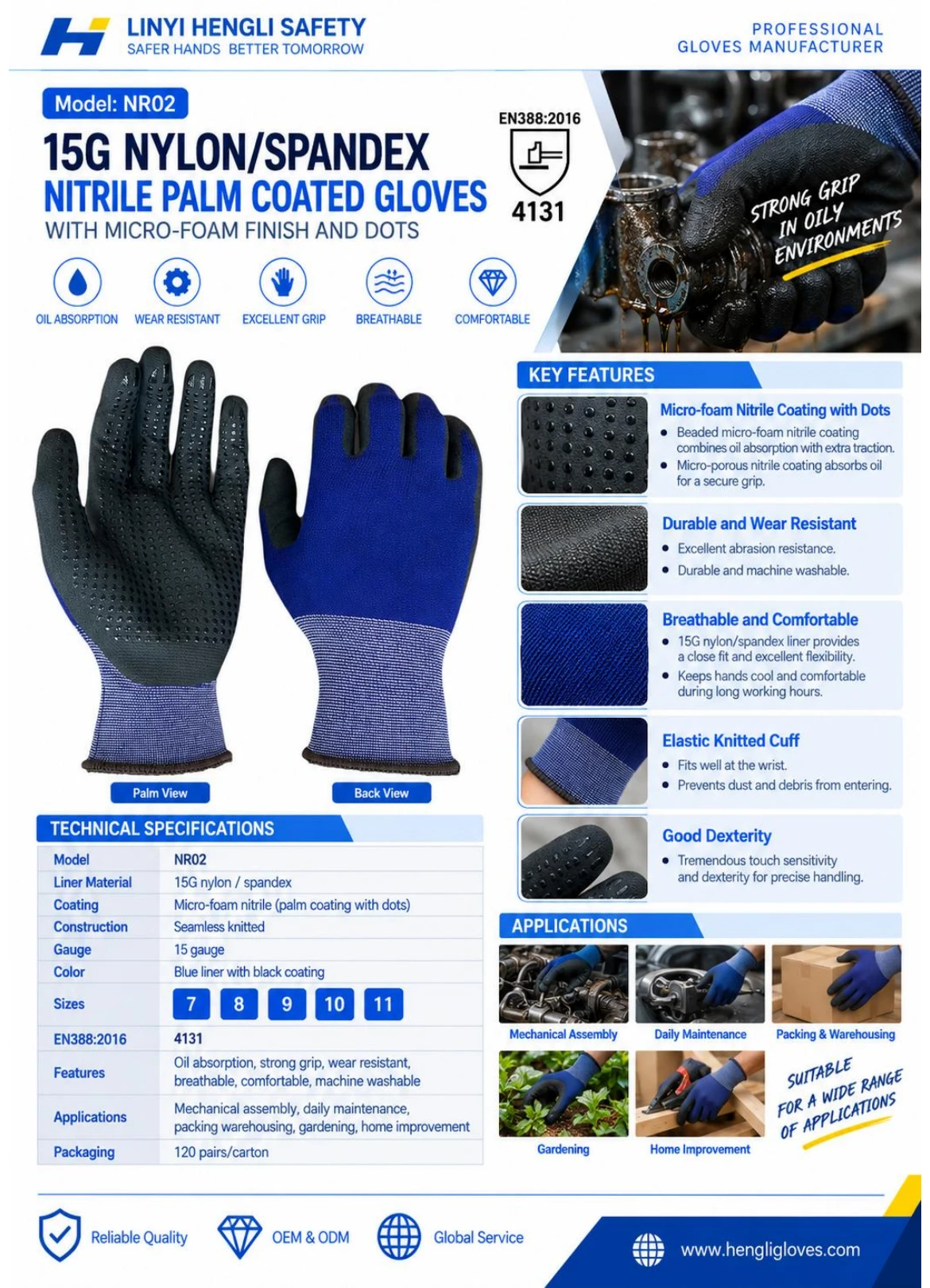 NR02 product details and specification sheet