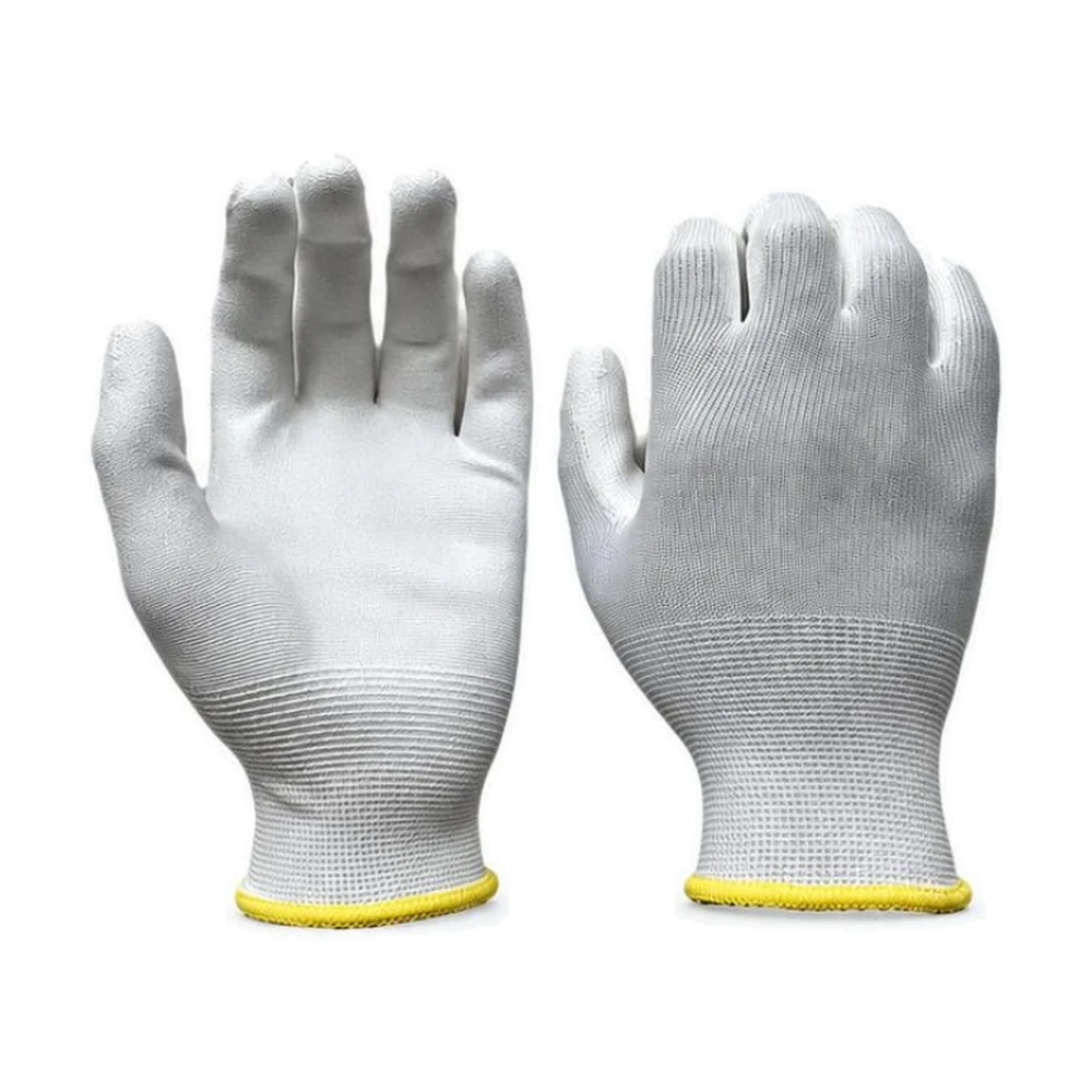 PU01 13G White Polyester PU Coated Gloves