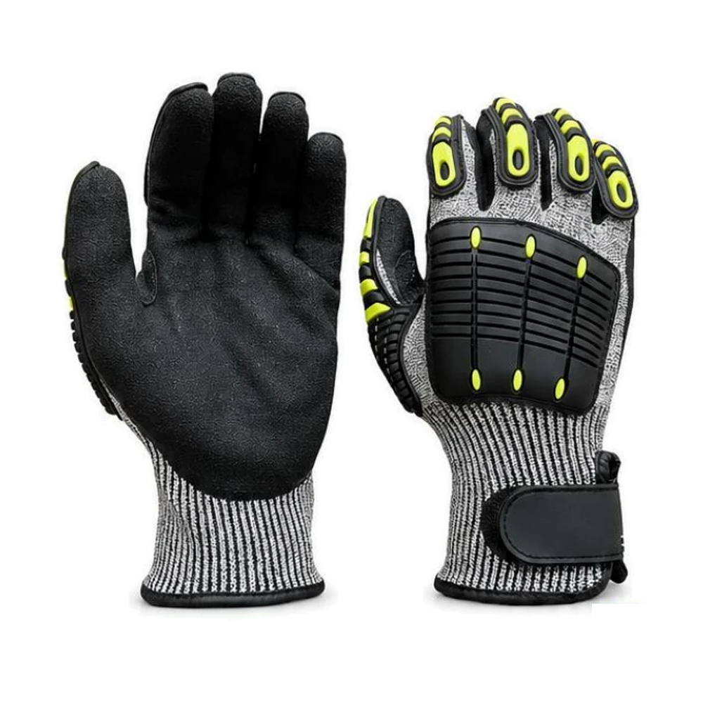 TPR02 TPR Impact Gloves with Adjustable Wrist Closure
